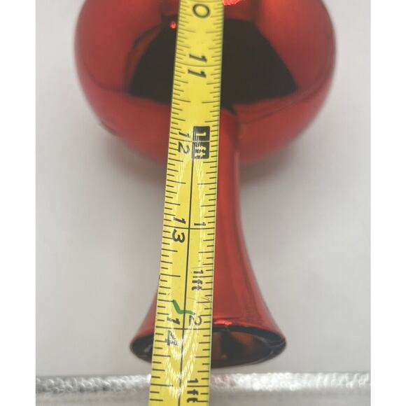 Vintage Red Shatterproof Christmas Tree Topper - Picture 3 of 3